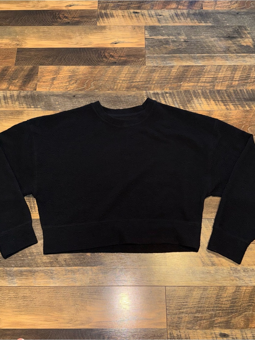 AS Revival Cropped Black Crewneck Sweater - Women's Lightweight Knit